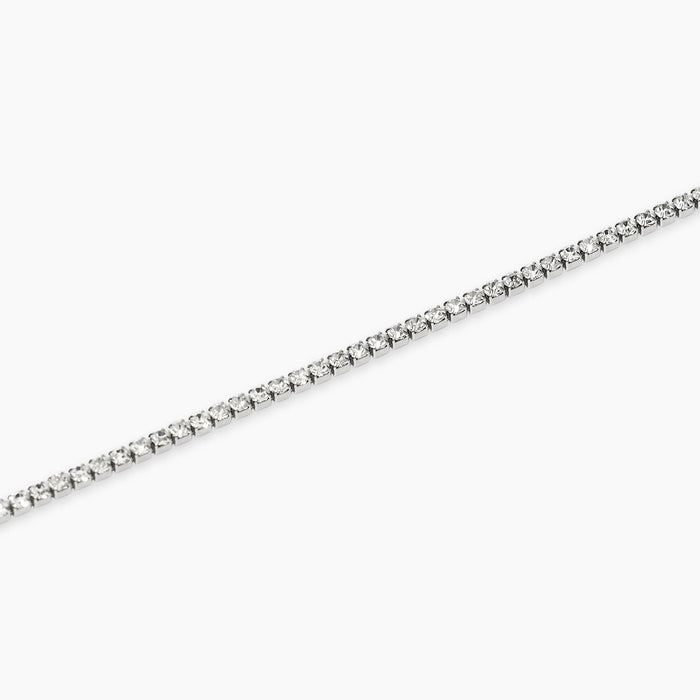 Bracciale tennis con cristalli bianchi