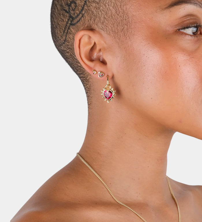 Tiny Heart Studs