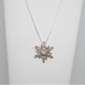 Topaz Snowflake Pendant Necklace