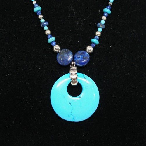 Turquoise with Lapis Necklace
