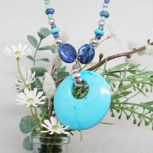 Turquoise with Lapis Necklace