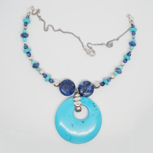 Turquoise with Lapis Necklace