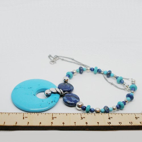 Turquoise with Lapis Necklace