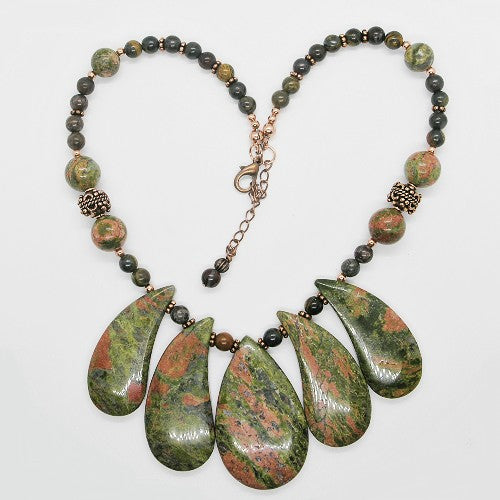 Unakite Beaded Necklace