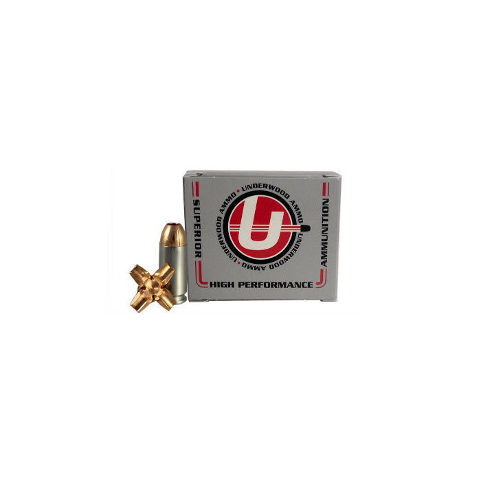 Underwood Ammunition 9mm Luger 105 Grain Solid Hollow Point Box of 20