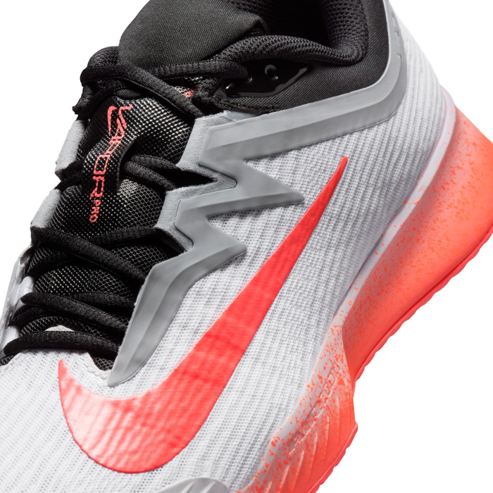 Nike Vapor Pro 3 Hard Court Mens Tennis Shoes - White/Hot Lava-Wolf Grey