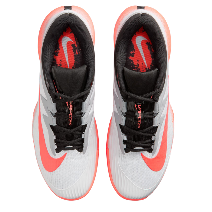 Nike Vapor Pro 3 Hard Court Mens Tennis Shoes - White/Hot Lava-Wolf Grey