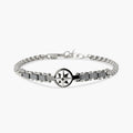 Bracciale in catena veneta con rosa dei venti centrale
