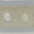 White Oval Stud Earrings - Metal Free