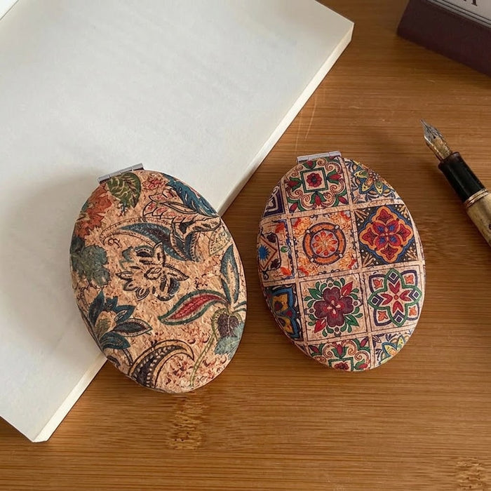 Artistic, colorful, and full of vintage charm, the Wildflower Mosaic Mirror is a beautiful folding mirror made for someone who loves decorative accessories with a boho-inspired touch. Featuring intricate floral, folk-art, and mosaic-style patterns, each design feels like a tiny piece of artwork while staying practical for everyday touch-ups.