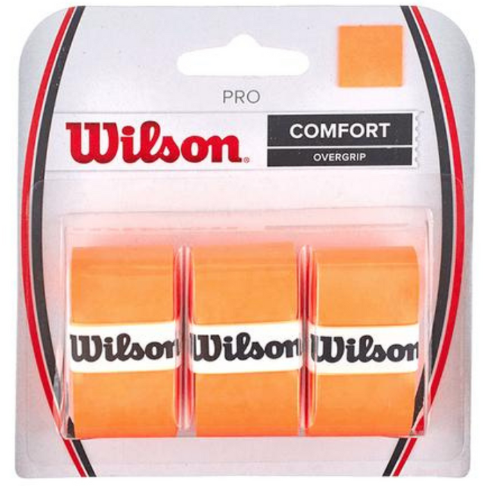 Wilson Pro Overgrip 3 Pack - Burn Orange