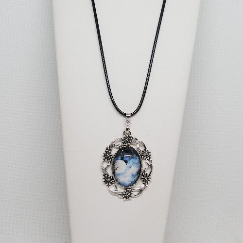 Winter Moon Pendant Necklace