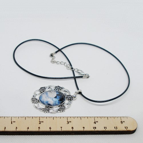 Winter Moon Pendant Necklace