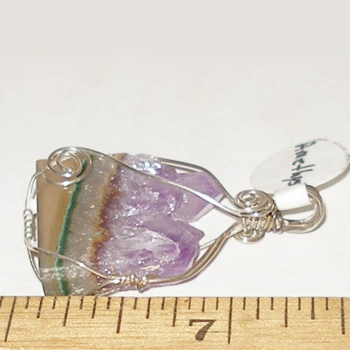 Wire Wrap Amethyst Rough Pendant