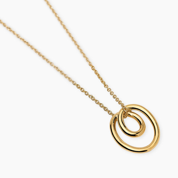 Collana girocollo donna con spirale in acciaio dorato