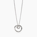 Collana girocollo donna con spirale in acciaio argentato