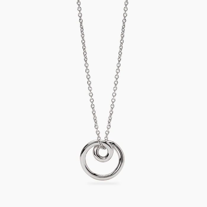 Collana girocollo donna con spirale in acciaio argentato