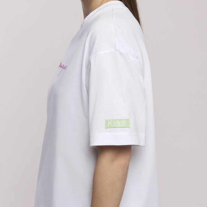 Maglia oversize donna con la frase "L'amore porta amore"