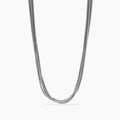 Girocollo in acciaio argentato con catene snake