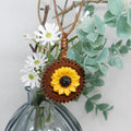 Wood Sunflower Necklace