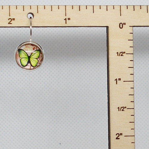 Yellow Butterfly Drop Earrings