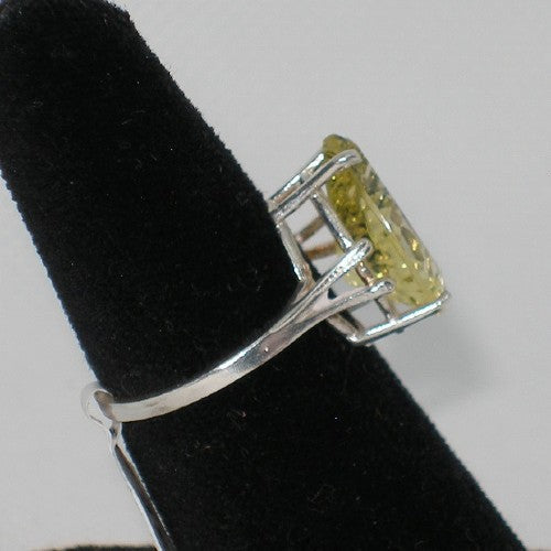 Yellow Quartz Statement Ring