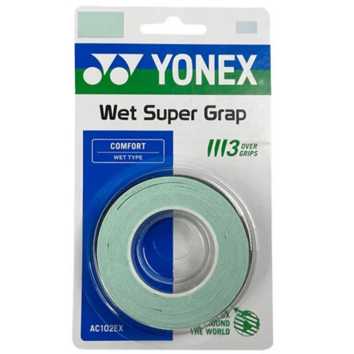 Yonex Wet Super Grap Overgrip 3 Pack - Powder Green