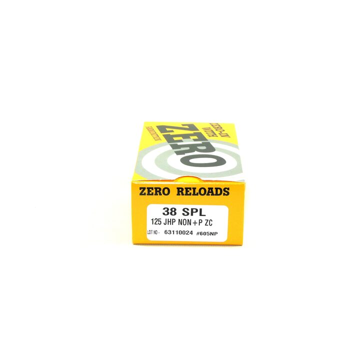 Zero Ammunition 38 Special 125 Grain Jacketed Hollow Point 50 Count