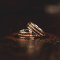 "Zeus" Hammered Ring- Silver with Charred Whiskey Barrel and Antler